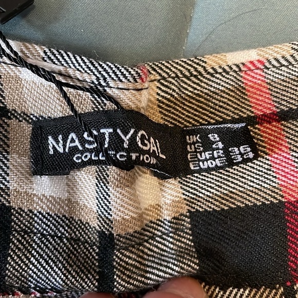 Nasty Gal Plaid Trousers - Red, Black, White - Picture 16 of 16